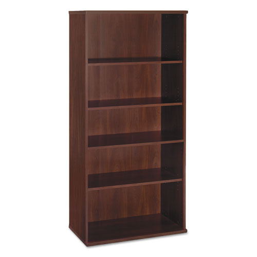 Series C Collection Bookcase, Five-Shelf, 35.63w x 15.38d x 72.78h, Hansen Cherry-(BSHWC24414)