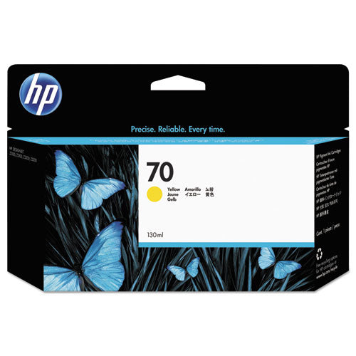 HP 70, (C9454A) Yellow Original Ink Cartridge-(HEWC9454A)