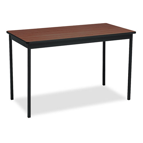 Utility Table, Rectangular, 48w x 24d x 30h, Walnut/Black-(BRKUT244830WA)