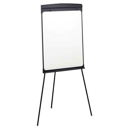 Magnetic Dry Erase Easel, 27 x 35, Graphite Surface, Graphite Plastic Frame-(QRT67E)