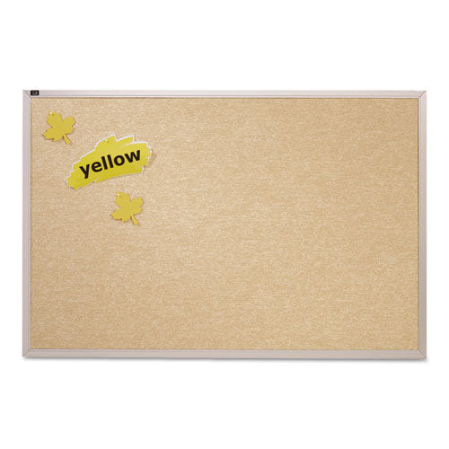 Vinyl Tack Bulletin Board, 48 x 48, White Surface, Silver Aluminum Frame-(QRTVTA404W)