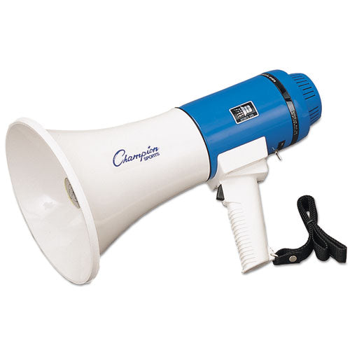 Megaphone, 12 W to 25 W, 1,000 yds Range, White/Blue-(CSIMP12W)