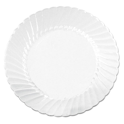 Classicware Plates, Plastic, 10.25" dia, Clear, 12/Bag, 12 Bags/Carton-(WNARSCW101212)