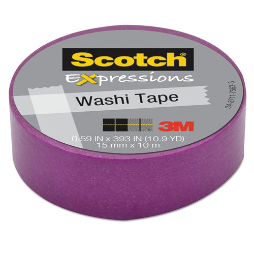 Expressions Washi Tape, 1.25" Core, 0.59" x 32.75 ft, Purple-(MMMC314PUR)