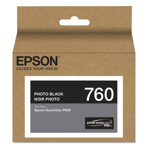 T760120 (760) UltraChrome HD Ink, Photo Black-(EPST760120)