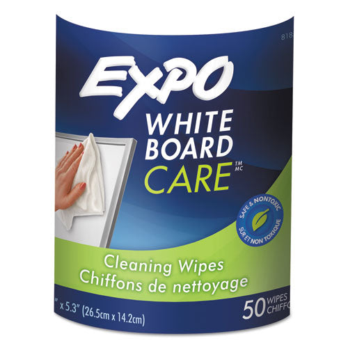 Dry-Erase Board-Cleaning Wet Wipes, 6 x 9, 50/Container-(SAN81850)