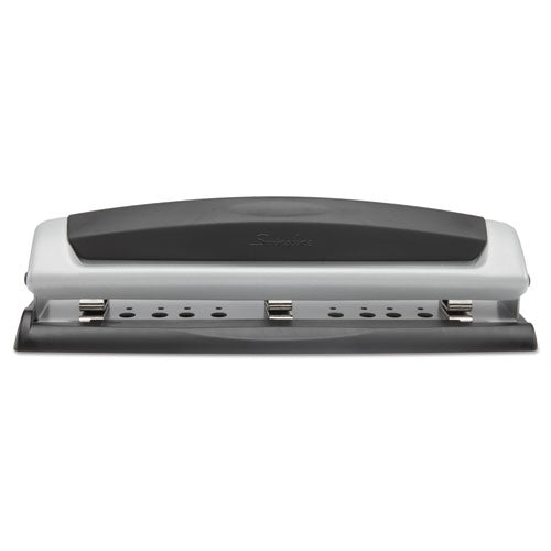 10-Sheet Precision Pro Desktop Two- to Three-Hole Punch, 9/32" Holes-(SWI74037)