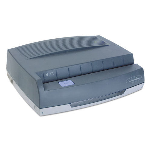 50-Sheet 350MD Electric Three-Hole Punch, 9/32" Holes, Gray-(SWI9800350)