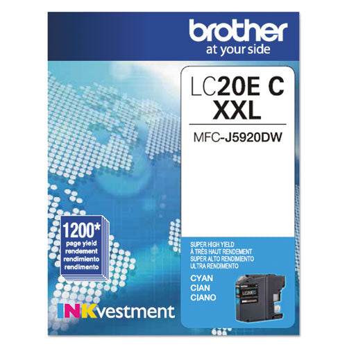 LC20EC INKvestment Super High-Yield Ink, 1,200 Page-Yield, Cyan-(BRTLC20EC)