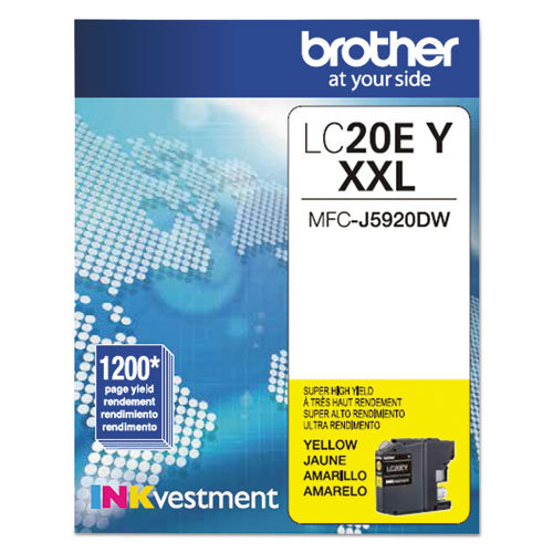 LC20EY INKvestment Super High-Yield Ink, 1,200 Page-Yield, Yellow-(BRTLC20EY)