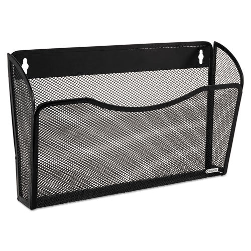 Single Pocket Wire Mesh Wall File, Letter Size, 14" x 3.27" x 8.5", Black-(ROL21931)