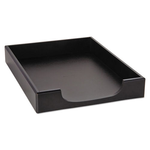 Wood Tones Desk Tray, 1 Section, Letter Size Files, 8.5" x 11", Black-(ROL62523)