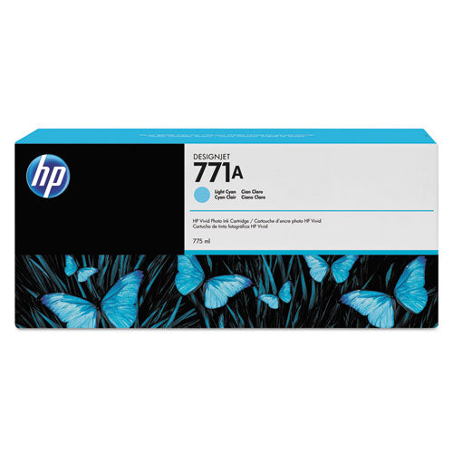 HP 771, (B6Y20A) Light Cyan Original Ink Cartridge-(HEWB6Y20A)