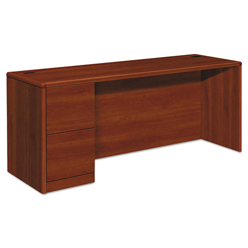 10700 Series Left Pedestal Credenza, 72w x 24d x 29.5h, Cognac-(HON10708LCO)