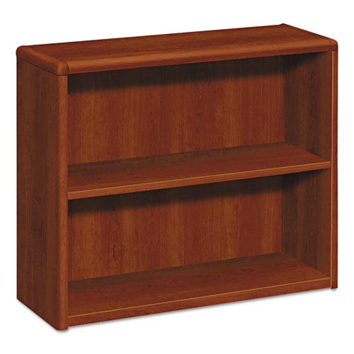 10700 Series Wood Bookcase, Two-Shelf, 36w x 13.13d x 29.63h, Cognac-(HON10752CO)