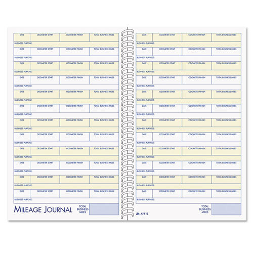 Vehicle Mileage and Expense Book, One-Part (No Copies), 5.25 x 8.5, 49 Forms Total-(ABFAFR12)