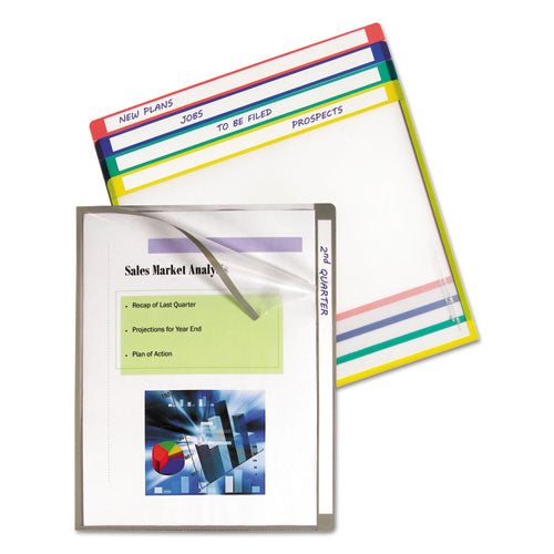 Write-On Project Folders, Straight Tab, Letter Size, Assorted Colors, 25/Box-(CLI62160)