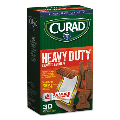 Heavy Duty Bandages, Assorted Sizes, 30/Box-(MIICUR14924RB)