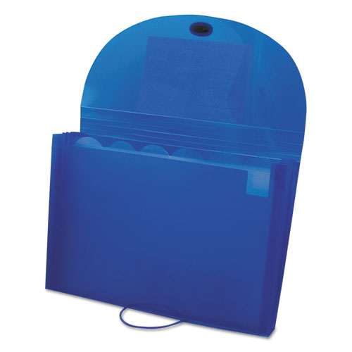 Expanding Files, 1.63" Expansion, 7 Sections, Cord/Hook Closure, 1/6-Cut Tabs, Letter Size, Blue-(CLI48305)