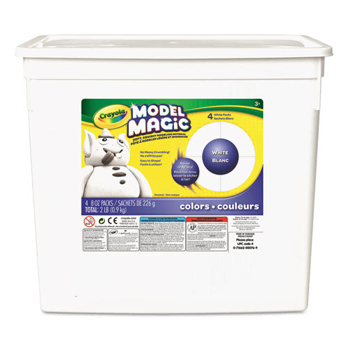 Model Magic Modeling Compound, 8 oz Packs, 4 Packs, White, 2 lbs-(CYO574400)