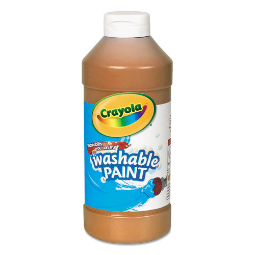 Washable Paint, Brown, 16 oz Bottle-(CYO542016007)