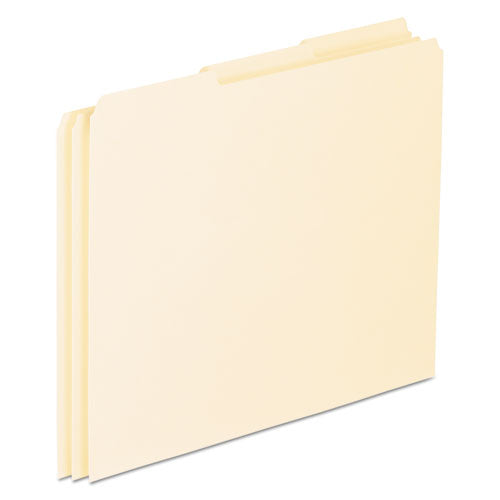 Blank Top Tab File Guides, 1/3-Cut Top Tab, Blank, 8.5 x 11, Manila, 100/Box-(PFXEN203)