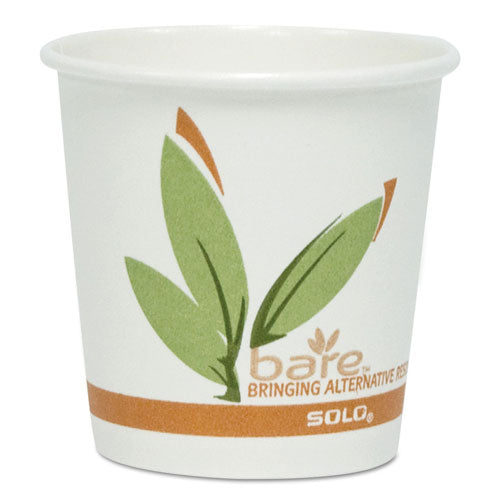 Bare Eco-Forward Recycled Content PCF Paper Hot Cups, 10 oz, Green/White/Beige, 1,000/Carton-(SCC370RC)