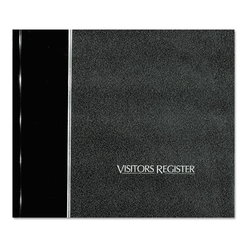 Hardcover Visitor Register Book, Black Cover, 9.78 x 8.5 Sheets, 128 Sheets/Book-(RED57802)