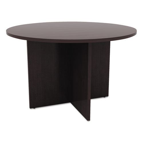 Alera Valencia Round Conference Table with Legs, 42" Diameter x 29.5h, Espresso-(ALEVA7142ES)