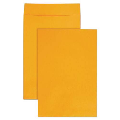 Jumbo Size Kraft Envelope, Cheese Blade Flap, Fold-Over Closure, 12.5 x 18.5, Brown Kraft, 25/Pack-(QUA42353)