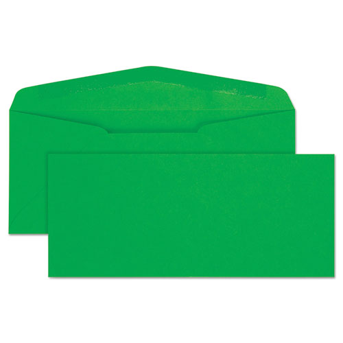 Colored Envelope, #10, Commercial Flap, Gummed Closure, 4.13 x 9.5, Green, 25/Pack-(QUA11135)