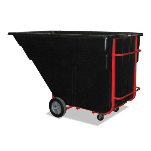 Rotomolded Tilt Truck, 303 gal, 1,200 lb Capacity, Plastic, Black-(RCP1025BLA)