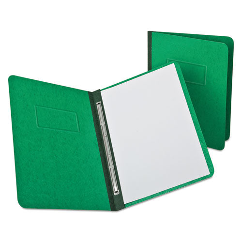 Heavyweight PressGuard and Pressboard Report Cover w/Reinforced Side Hinge, 2-Prong Fastener, 3" Cap, 8.5 x 11, Light Green-(OXF12703)