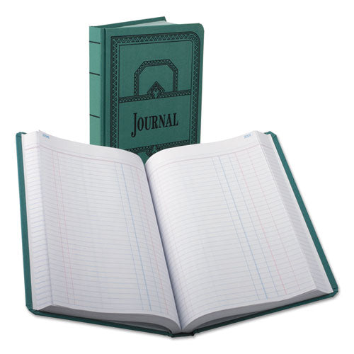 Account Journal, Journal-Style Rule, Blue Cover, 11.75 x 7.25 Sheets, 500 Sheets/Book-(BOR66500J)