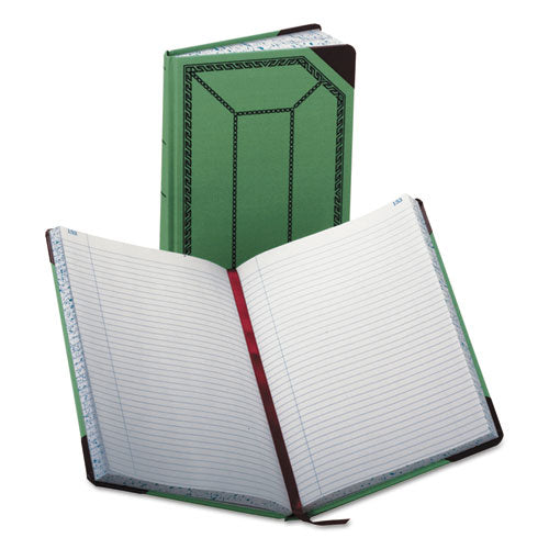 Account Record Book, Record-Style Rule, Green/Black/Red Cover, 12.13 x 7.44 Sheets, 300 Sheets/Book-(BOR6718300R)