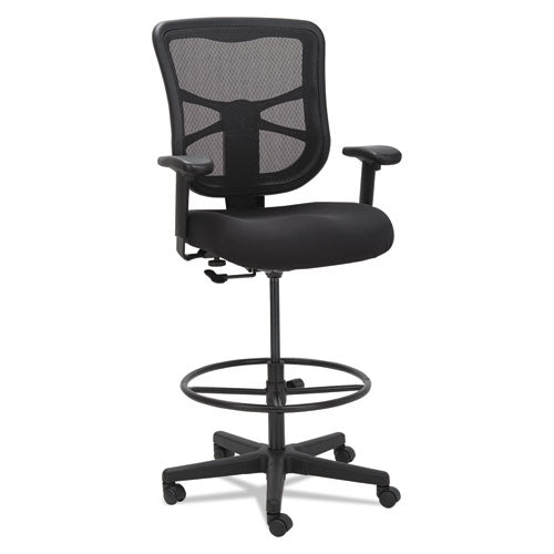 Alera Elusion Series Mesh Stool, Supports Up to 275 lb, 22.6" to 31.6" Seat Height, Black-(ALEEL4614)