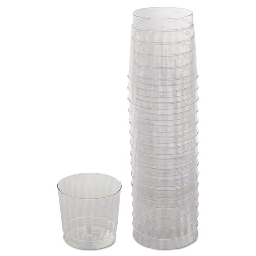 Classicware Tumblers, 9 oz, Plastic, Clear, Rocks Glass, 16/Bag, 15 Bag/Carton-(WNARSCCR91516)