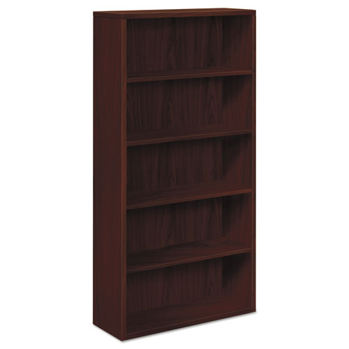 10500 Series Laminate Bookcase, Five-Shelf, 36w x 13.13d x 71h, Mahogany-(HON105535NN)