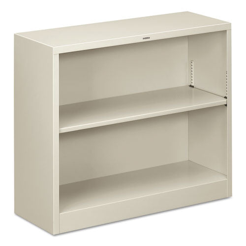 Metal Bookcase, Two-Shelf, 34.5w x 12.63d x 29h, Light Gray-(HONS30ABCQ)