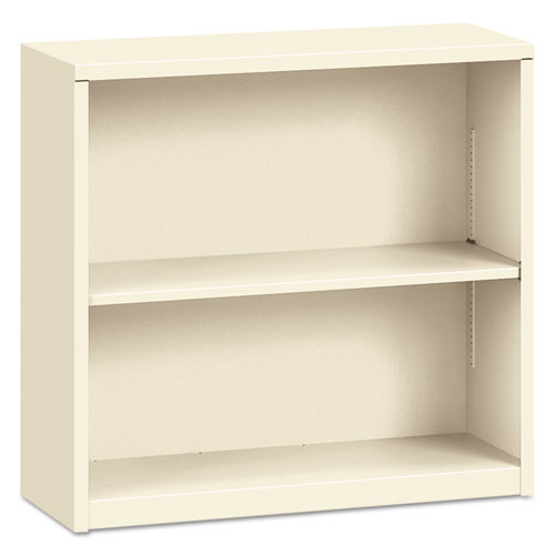 Metal Bookcase, Two-Shelf, 34.5w x 12.63d x 29h, Putty-(HONS30ABCL)