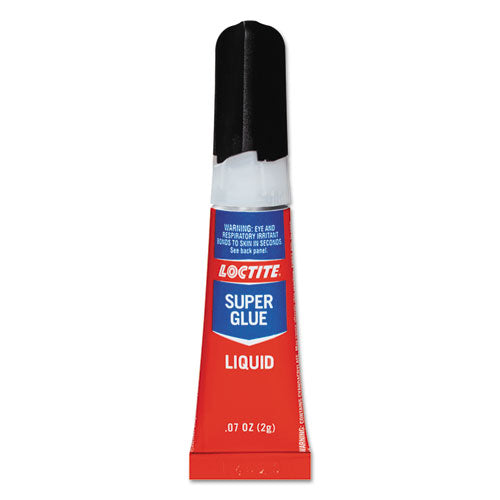 Super Glue Liquid Tubes, 0.07 oz, Dries Clear, 2/Pack-(LOC1363131)