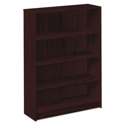 1870 Series Bookcase, Four-Shelf, 36w x 11.5d x 48.75h, Mahogany-(HON1874N)