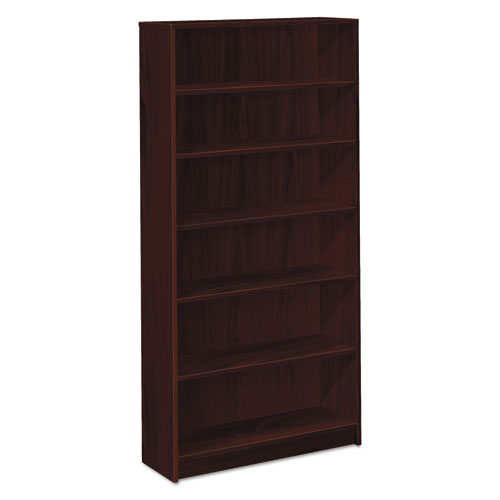 1870 Series Bookcase, Six-Shelf, 36w x 11.5d x 72.63h, Mahogany-(HON1876N)