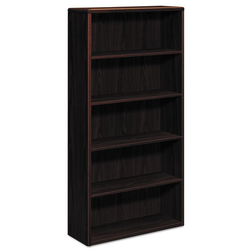 10700 Series Wood Bookcase, Five-Shelf, 36w x 13.13d x 71h, Mahogany-(HON10755NN)