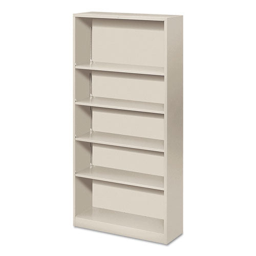 Metal Bookcase, Five-Shelf, 34.5w x 12.63d x 71h, Light Gray-(HONS72ABCQ)