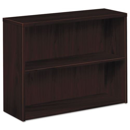 10500 Series Laminate Bookcase, Two-Shelf, 36w x 13.13d x 29.63h, Mahogany-(HON105532NN)