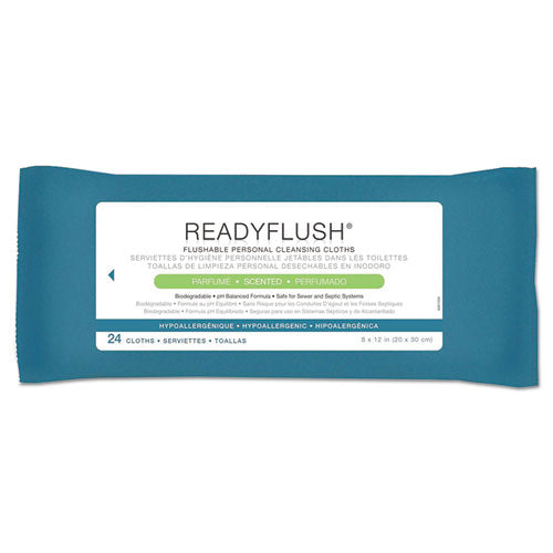 ReadyFlush Biodegradable Flushable Wipes, 1-Ply, 8 x 12, White, 24/Pack-(MIIMSC263810)