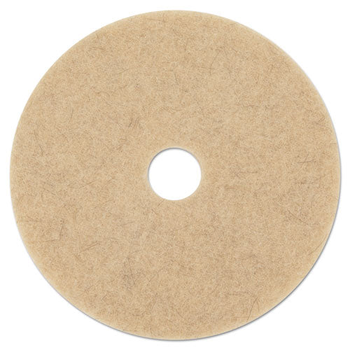 Natural Hog Hair Burnishing Floor Pads, 21" Diameter, Tan, 5/Carton-(BWK4021NHE)