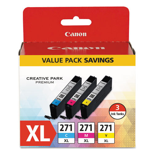 0337C005 (CLI-271XL) High-Yield Ink, Cyan/Magenta/Yellow-(CNM0337C005)