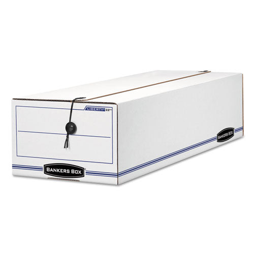 LIBERTY Check and Form Boxes, 9.75" x 23.75" x 6.25", White/Blue, 12/Carton-(FEL00022)